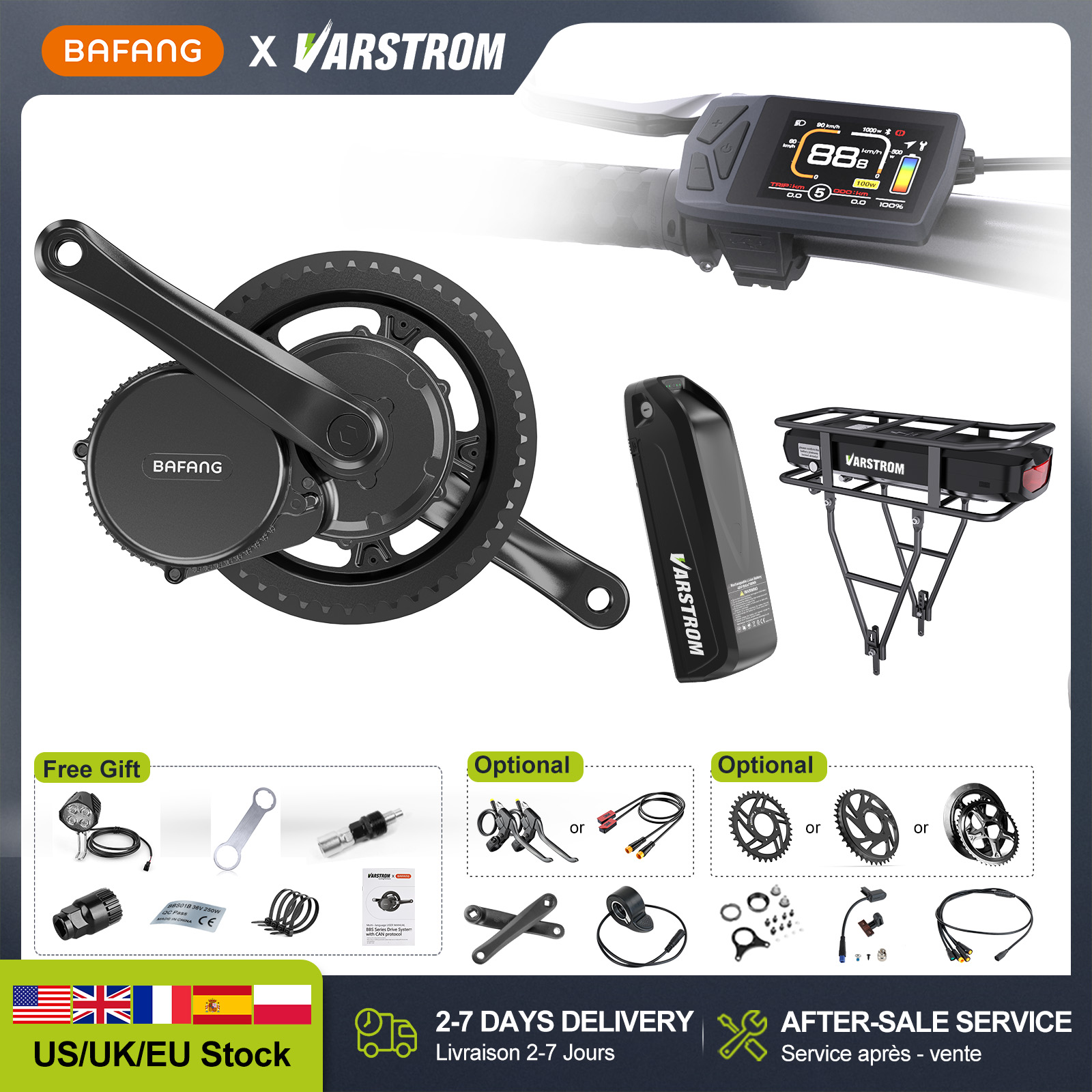 [US Direct] BAFANG 48V 500W750 - огляд і ціна Bafang Bbshd 1000W Conversion Kit