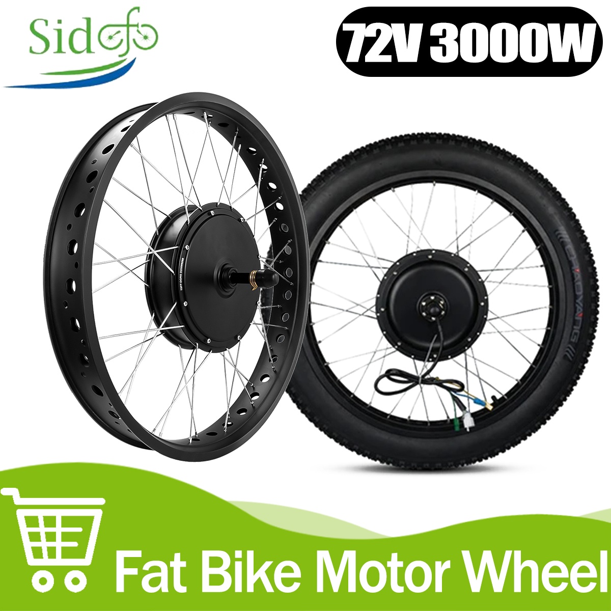 72V 3000W Brushless Gearless H - огляд і ціна 72V 5000W Hub Motor Kit