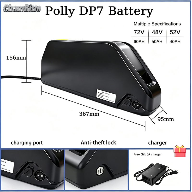 Hailong ebike battery 52v 36v  - огляд і ціна Ebike Battery 48V 20Ah Hailong