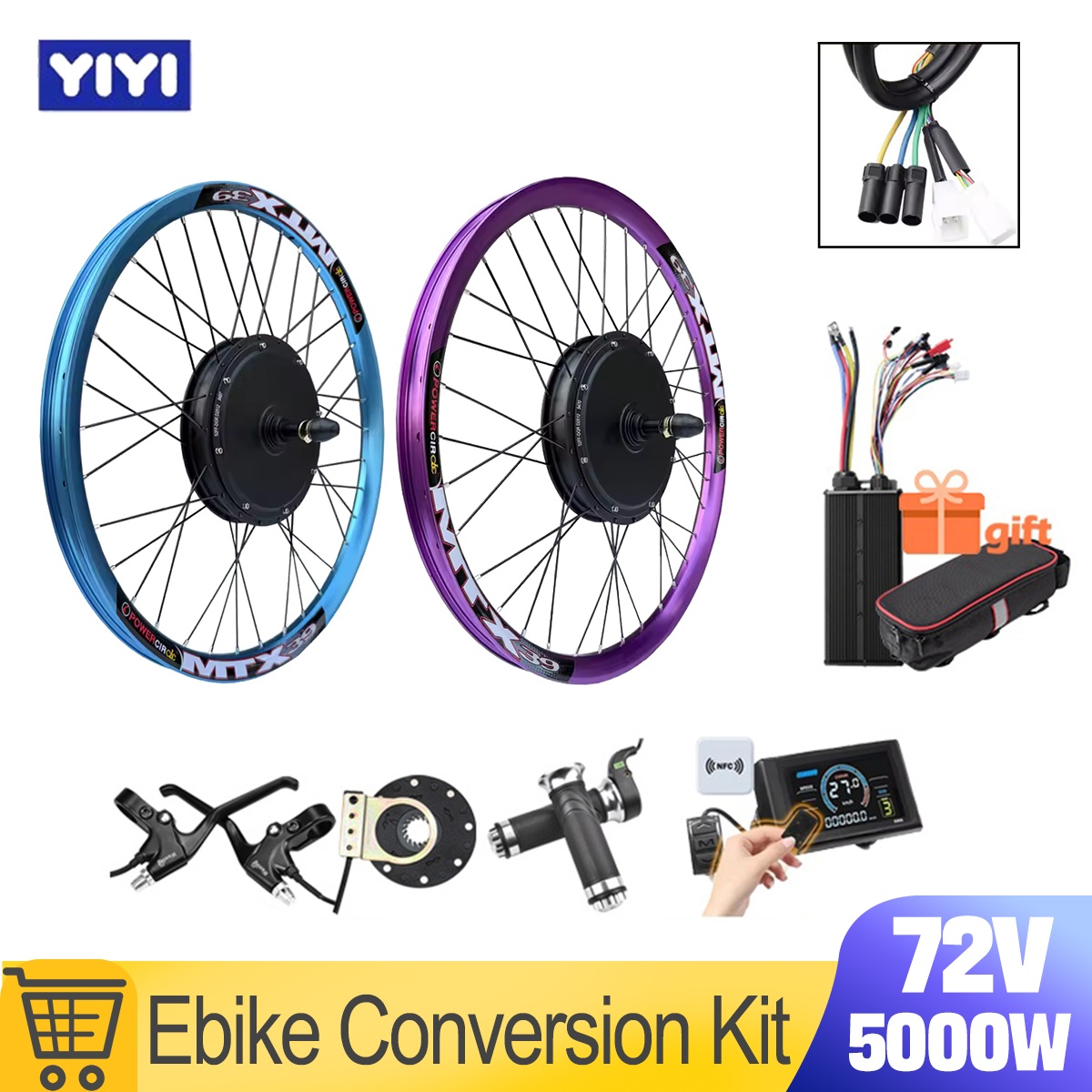 New MTX39 72V 5000W EBike Conv - огляд і ціна 72V 5000W Hub Motor Kit