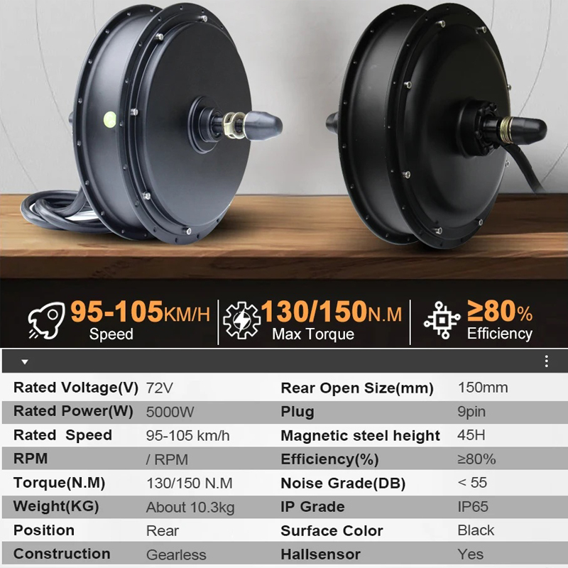 New MTX39 72V 5000W EBike Conv - огляд і ціна 72V 5000W Hub Motor Kit