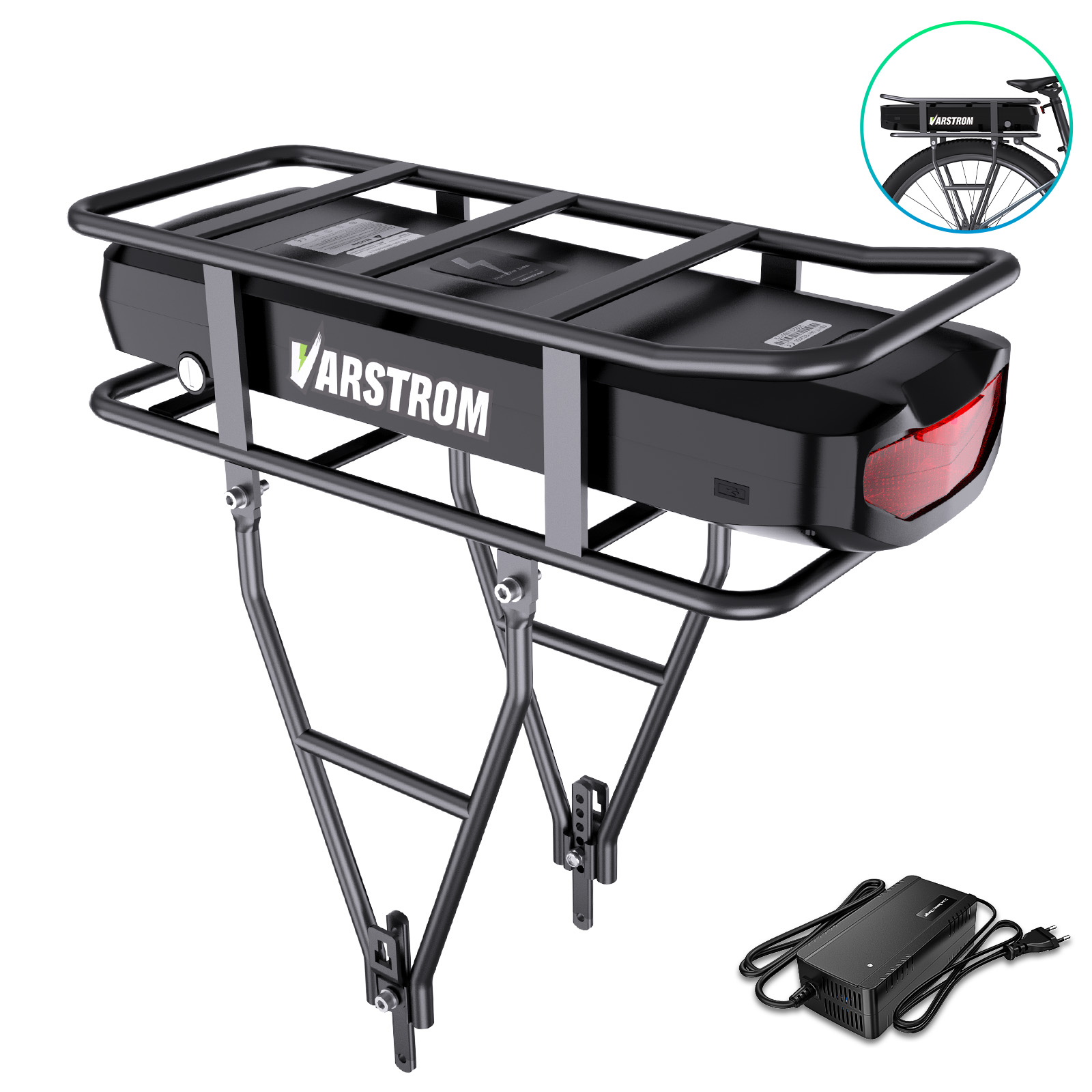 Electric Bike Rack Battery 52V - огляд і ціна Ebike Battery 48V 20Ah Hailong