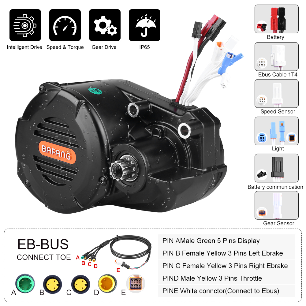risunmotor M620 G510 48V 52V 1 - огляд і ціна Mid Drive Motor Kit 52V 1000W