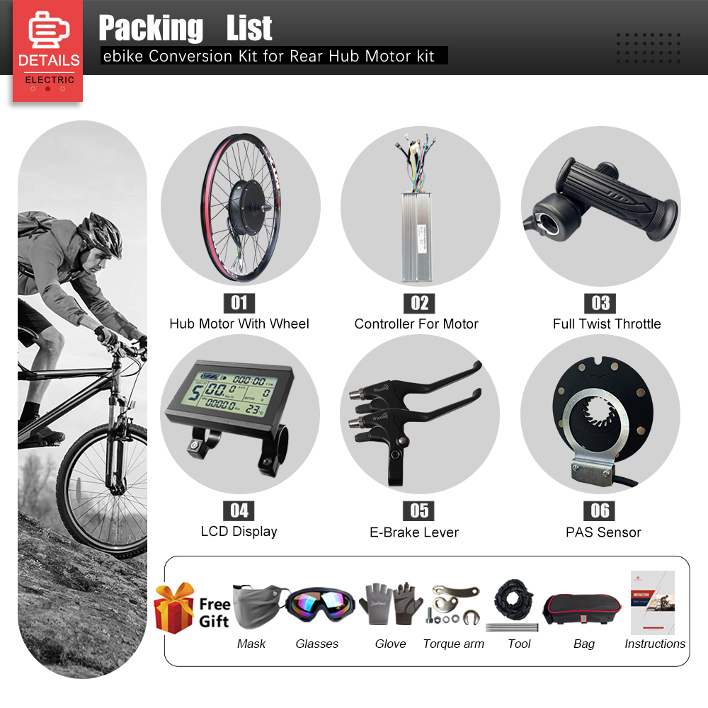 Electric Bike Conversion Kit 7 - огляд і ціна Ebike Conversion Kit 72V 3000W