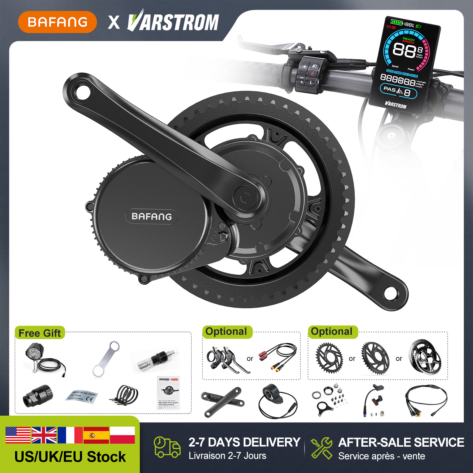 [US Stock] BAFANG 48V 500W 750 - огляд і ціна Bafang Bbs02B 48V 750W Mid Drive Kit