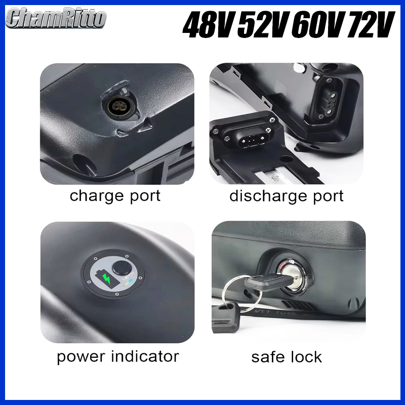 48V 72V 52V 60V ebike Fuel Tan - огляд і ціна Electric Bicycle Battery 72V 30Ah