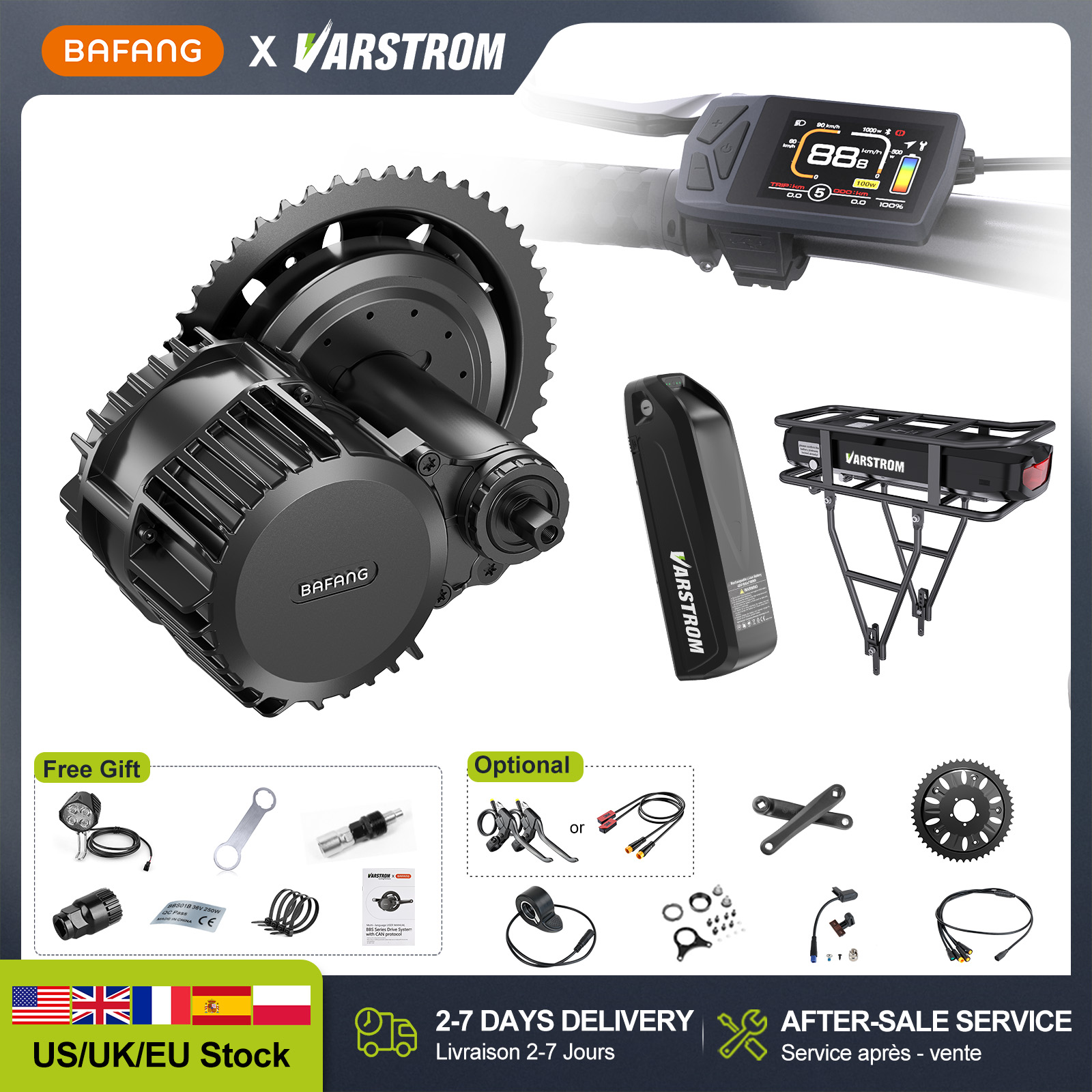 [US Stock]Bafang 48V Mid Drive - огляд і ціна Bafang Bbshd 1000W Conversion Kit