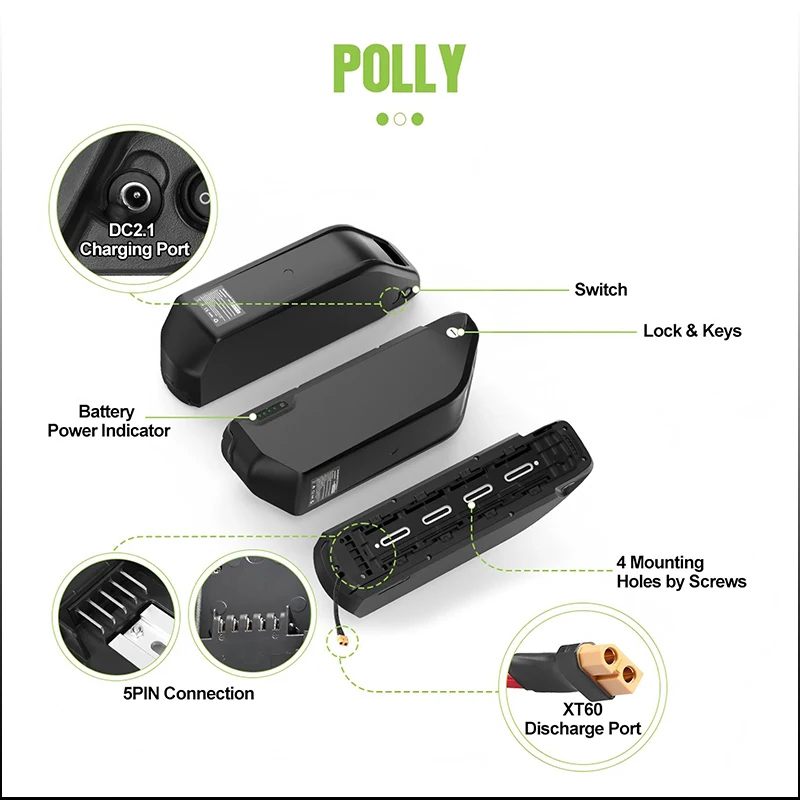 52v50ah Hailong Polly 48V 60V  - огляд і ціна Electric Bicycle Battery 72V 30Ah